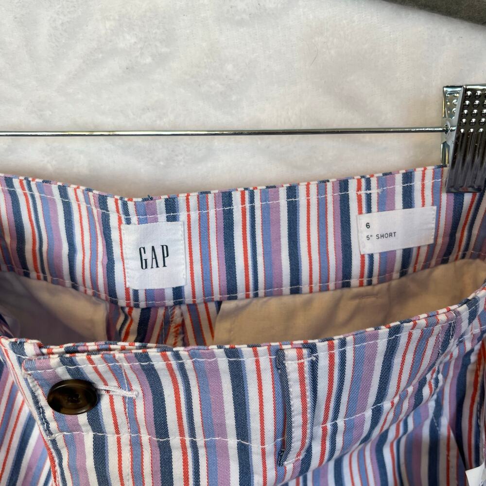 Gap striped cotton shorts spring summer size 6 preowned excellent